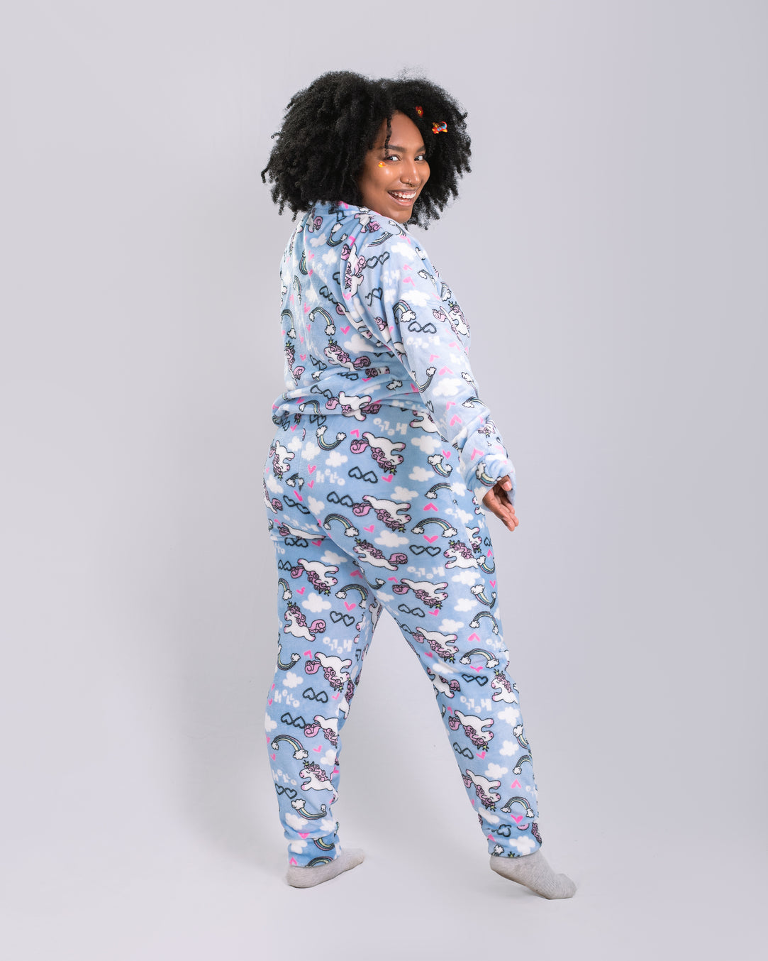 Pijama temática de dos piezas Unicornio Celeste