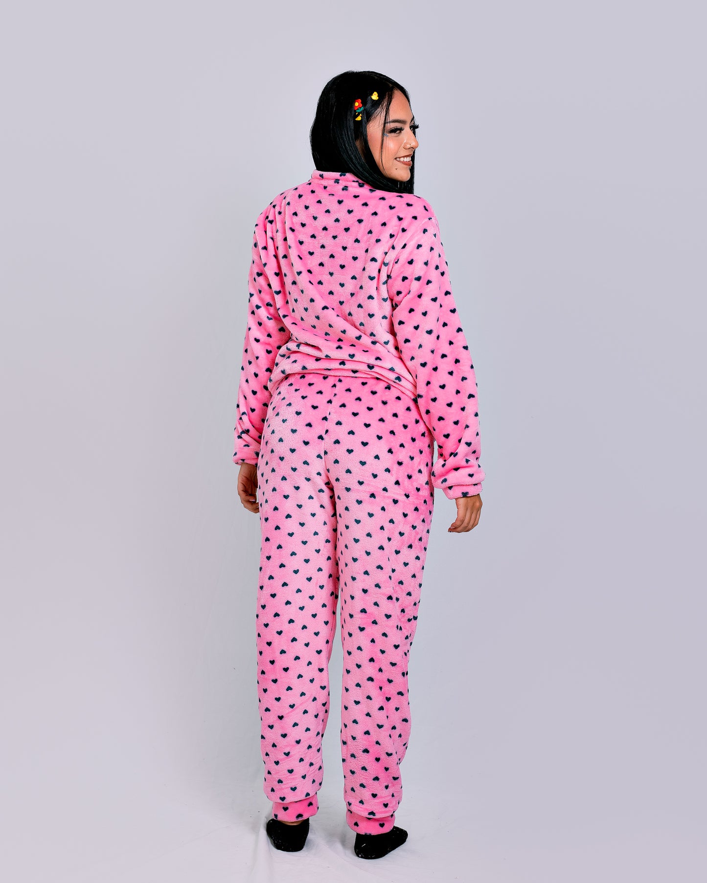 Pijama temática de dos piezas Corazones Rosa