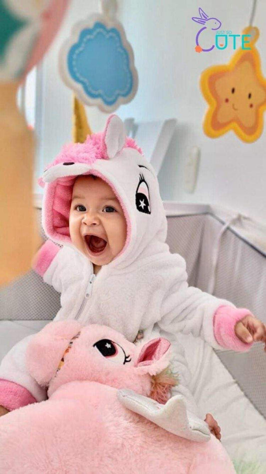 Pijama temática Unicornio Blanco Rosado Baby